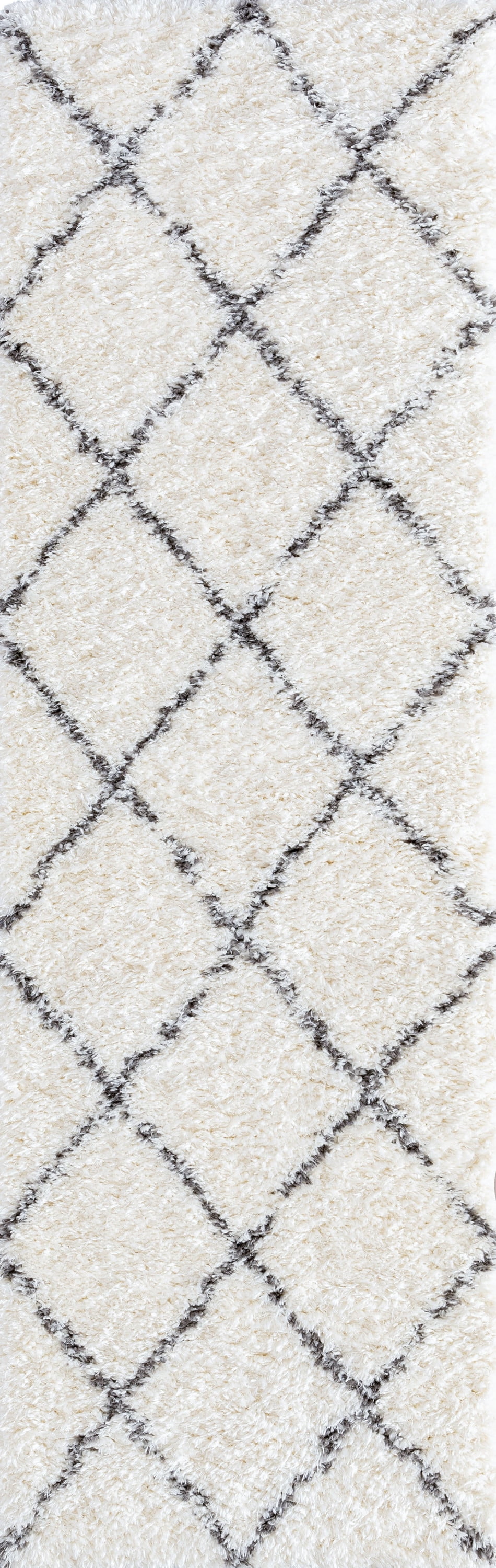 2x8 Modern White Runner Rugs for Hallway | Indoor Entry, Entryway, Walkway or Kitchen Rug 2'3'' x 7'3''