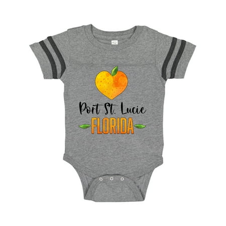 

Inktastic Port St Lucie Florida Orange in Heart Gift Baby Boy or Baby Girl Bodysuit