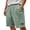 Green, variant on Men's Vertical Stripe Corduroy Shorts with Elastic Waist and Relaxed Fit Featuring Soft Breathable Fabric for Casual Outings Weekend Brunch Daily Errands Green XXL