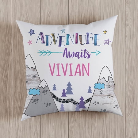 Adventure Awaits Pastel Throw Pillow
