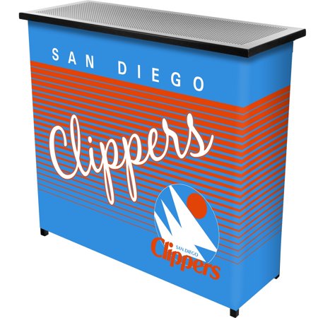 San Diego Clippers NBA Hardwood Classics Portable Bar, Pop-Up Drink Station Patio, Garage or Man Cave Accessories - Blue, Orange