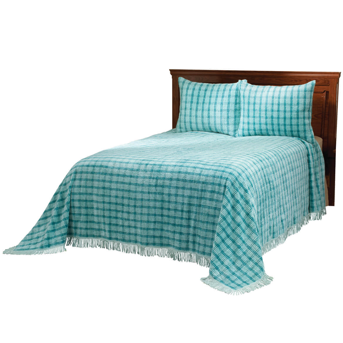The Katherine Chenille Bedspread by OakRidgeKingTurquoise