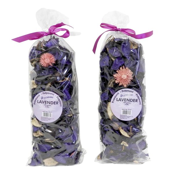Dependable Industries' Lavender Potpourri 2 Pack Freshly Scented, Large Bags for Your Home