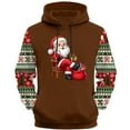 thumbnail image 6 of UVEASISHA Ugly Christmas Hoodie Men Cute Santa Claus Hooded Sweatshirts Big and Tall Casual Long Sleeve Pullover Sweatshirt Xmas Fashion Gift Ideas Coffee 3XL, 6 of 6