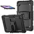 thumbnail image 2 of FJLBDE Case for Lenovo Tab M10 3rd Gen 10.1 inch 2022, Rugged Shockproof Tablet Cases Cover with Kickstand Shoulder Strap, Black, 2 of 7