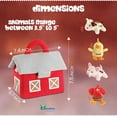 thumbnail image 3 of Plush Farm Animal Toys with Realistic Sounds - Plushie Play Set with Barn Carrier, 3 of 8