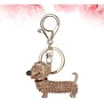 thumbnail image 4 of Llavero de cristal para cachorro, llavero con diamantes de imitación, colgante para bolso, colgante (blanco), 4 of 5