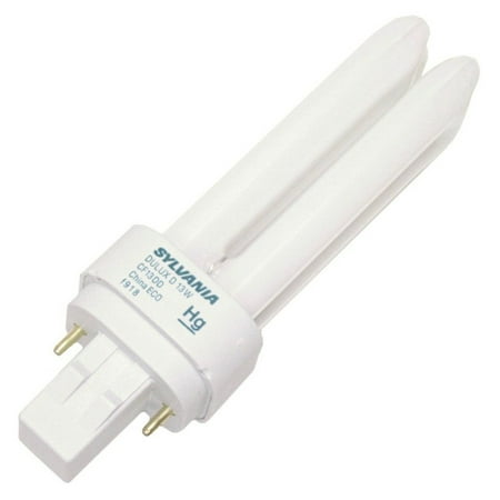 

Sylvania 21118 (6-Pack) CF13DD/835/ECO 13-Watt Double Tube Compact Fluorescent Light Bulb 3500K 780 Lumens 82 CRI T4 Shape GX23-2 Bi-Pin Base