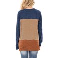 thumbnail image 2 of Chandail en Molleton Femme Coton Manches Longues Col Rond 4 3 5 1 Pull Décontracté Sport, Orange, TG, 2 of 3