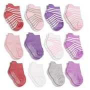 YZKKE Toddler Socks 12 Pairs Baby Non Slip Skid Ankle Socks Kids Boys Grips Cotton Crew Socks