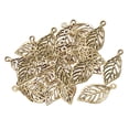 thumbnail image 5 of 50Pcs Leaves Charms Hollow Leaf Pendents Alloy Leaf Connector DIY Handicraft Decoration Exquisite Vintage for Earring Hook Jewelry Making Bronze, 5 of 8