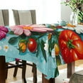 thumbnail image 5 of Yayeee Tablecloths 60" x 120" Rectangle Wrinkle Resistant Party Table Cover, Pink Floral Tomatoes, 5 of 8