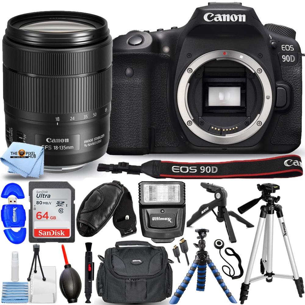Canon EOS 90D DSLR Camera + 18-55mm STM Lens + 30 Piece Accessory 
