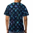 thumbnail image 5 of LAOLIUSN Men’s All Over Print Scale Pattern T-Shirt, Mermaid Dragon Scales Graphic Tee, Short Sleeve Crewneck,Sizes S-4XL, 5 of 7