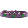 thumbnail image 1 of Green Palm Tree Widget Dog Collar Lavender Size 16, 1 of 2