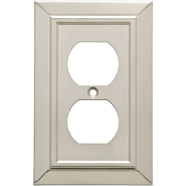 Franklin Brass Classic Architecture Single Duplex Wall Plate in Satin