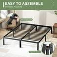 thumbnail image 4 of Queen Size Bed Frame Classic Metal Bed Frame Foundation with Under Bed Storage/No Box Spring Needed, 4 of 9