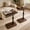 Brown-2 pack, variant on Artmeer 360 Degree Swivel TV Tray Table for Couch Adjustable Height Sofa Side C Table Laptop Desk with Phone Tablet Slot Small Space, Natural, 2 pack