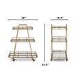 thumbnail image 3 of Adore Decor Addison Bar Cart Antique Gold, 3 of 9