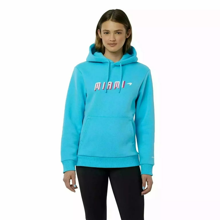 McLaren F1 Women s Miami Neon Graphic Hoodie Black Vice Blue