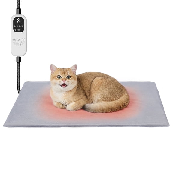 MAXLAPTER Cat Heating Pad with Smart Thermostat, 9 Heat Levels, 2-12H Timer Auto Shut-Off, Waterproof 7-Layer Protection, Chew-Resistant Metal Cord, Removable Washable Cover, for Cats & Small Dogs