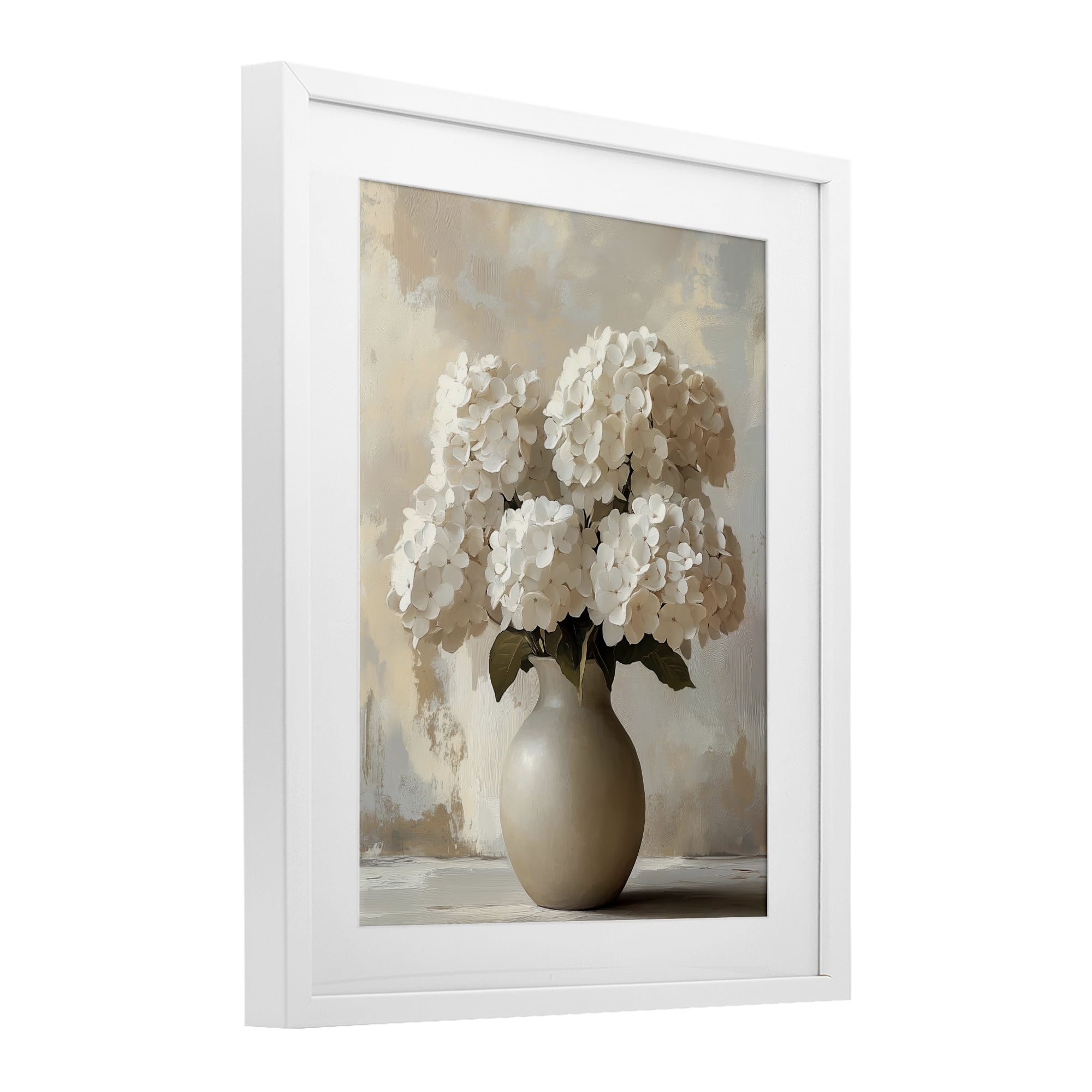 Stupell Industries Vase of Hydrangeas in Bloom White Framed Print Under Glass, design by LSR Design Studio