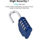 thumbnail image 2 of Combination Lock, 4 Digit Combination Padlock For Lockers Gym, Employee, School, Weatherproof Resettable Outdoor Combination Lock (blue, Pack Of 2), 2 of 5