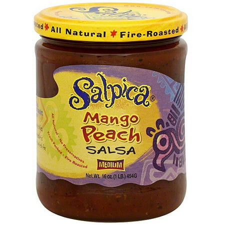 Salpica Mango Peach Salsa, 16 oz (Pack of 6)