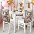thumbnail image 4 of Decorative Chair Back Cover One Size x6 Chair Cover Dining Chair Slipcovers Chair Back Decoration Festival Chair Decoration Cartoon Traveling Rabbit, 4 of 6