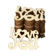 thumbnail image 1 of letairis 60 Pack Wooden Letters Unfinished Signs Wall Decoration Scrapbooking Crafts, 1 of 6