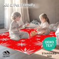 thumbnail image 4 of ODIKA 4'x6' Machine Washable Non-Slip Area Rug, Pathway Jewel Hearth Celebration Artistry High Traffic Rug, Red, 505423, 4 of 5