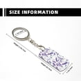 thumbnail image 3 of Wukai Lavender Flowers Print Rectangular Metal Keychain: Sleek and Durable Key Ring for Securely Holding Keys Perfect for Everyday Use, 3 of 5