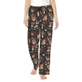 thumbnail image 1 of Fotbe Mushroom Snail Pantalones de Pijama para Mujer, Pantalones de Dormir, Pantalones Pj con Cordón y Bolsillos-Small, 1 of 6