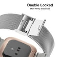thumbnail image 3 of Fulsaxad Metal Bands Compatible with Fitbit Versa/Versa Lite SE/Versa 2 Band for Women Men, Adjustable Stainless Steel Replacement Wristbands for Fitbit Versa Smart Watch, 3 of 12