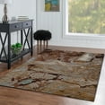 thumbnail image 5 of Illusions Cavern Gold Rug 3 x 5 Polypropylene Transitional Design Jewel Tones, 5 of 5