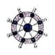 thumbnail image 4 of Broche para hombre con hebilla náutica en apariencia de casco con broches en apariencia de cristal Plata Yinane Pin de broche, 4 of 5