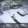 thumbnail image 4 of Electric Cordless Snow Shovel, 2X 4.0Ah/ 21V Battery | Snow Blower with Directional Plate & Adjustable Front Handle for Driveway Sidewalk, Steps, Patio (Charger Included), 4 of 8