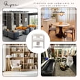 thumbnail image 3 of Guyou Modern Boucle Dining Chair Set of 6, Sherpa Upholstered Barrel Chair, Comfy Armchair with Open Backrest, Vanity Side Chair Accent Chair for Living Room Bedroom Dining Room, White, 3 of 10