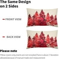 thumbnail image 4 of Watercolor Red Tree Lumbar Pillow Covers 12X20 Inch Set of 2 Nature Themed Christmas Rectangular Pillow Cases Rustic Forest Cotton Linen Pillowcase Home Decor For Sofa Living Room Porch Outdoor, 4 of 6