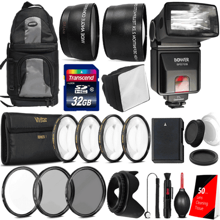 Nikon D3400 D3300 D3200 D3100 Premium All You Need Accessory Bundle with TTL Flash + Backpack + Filters + Extra Battery and Much More