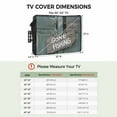 thumbnail image 3 of Outdoor TV Cover 48 to 50 Inches, GONE FISHING Bronze Wood Grain Vintage Farmhouse Waterproof and Weatherproof TV Cover with Remote Control Pocket, Flat Screen TV Cover Protector for Outside TV, 3 of 6