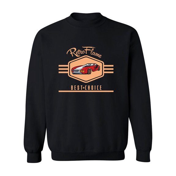 Best Choice Retro Car Sweatshirt Men -Image by Shutterstock, Male 5X-Large