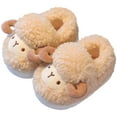 thumbnail image 7 of Gvdentm Toddler Slippers Girl Cute Plush Slippers Toddler Boys Girls Warm Animal House Slippers Boots Kids Fuzzy Winter Indoor Bedroom Household Home Shoes(Coffee,2), 7 of 7