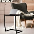 thumbnail image 3 of Costway Sofa Side End Table C-shaped Coffee Tray Laptop Snack Stand with Steel Frame, 3 of 10