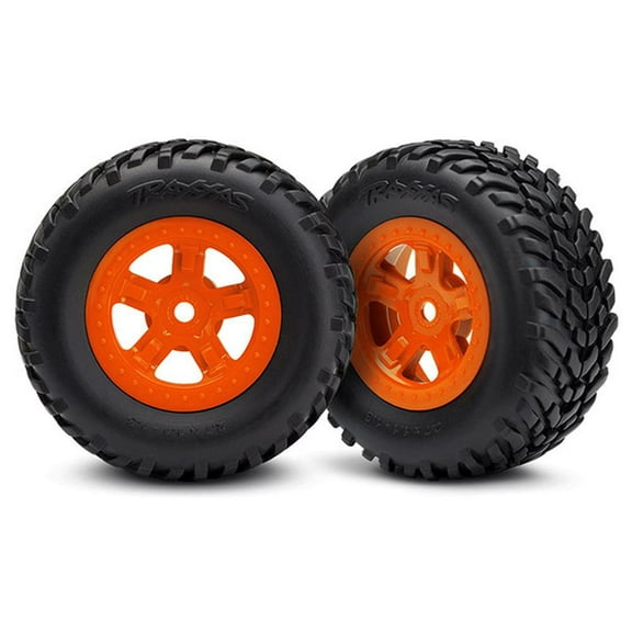 Traxxas Tra7674A Tires & Wheels Assembled Glued (Sct Orange Wheels