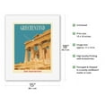 thumbnail image 2 of Griechenland (Greece) - Parthenon - Temple of Athena - Vintage Travel Poster by Dick Negus & Philip Sharland c.1954 - Fine Art Rolled Canvas Print 11in x 14in, 2 of 4