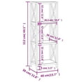 thumbnail image 4 of vidaXL 4-Tier Shelf 40x30x112 cm Solid Wood Oak, 4 of 5