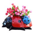 thumbnail image 1 of CAROOTU Metal Ldybug Flower Pot Mini Animal Ladybugs Desktop Ornament Colorful Decorative Outdoor Garden, 1 of 6