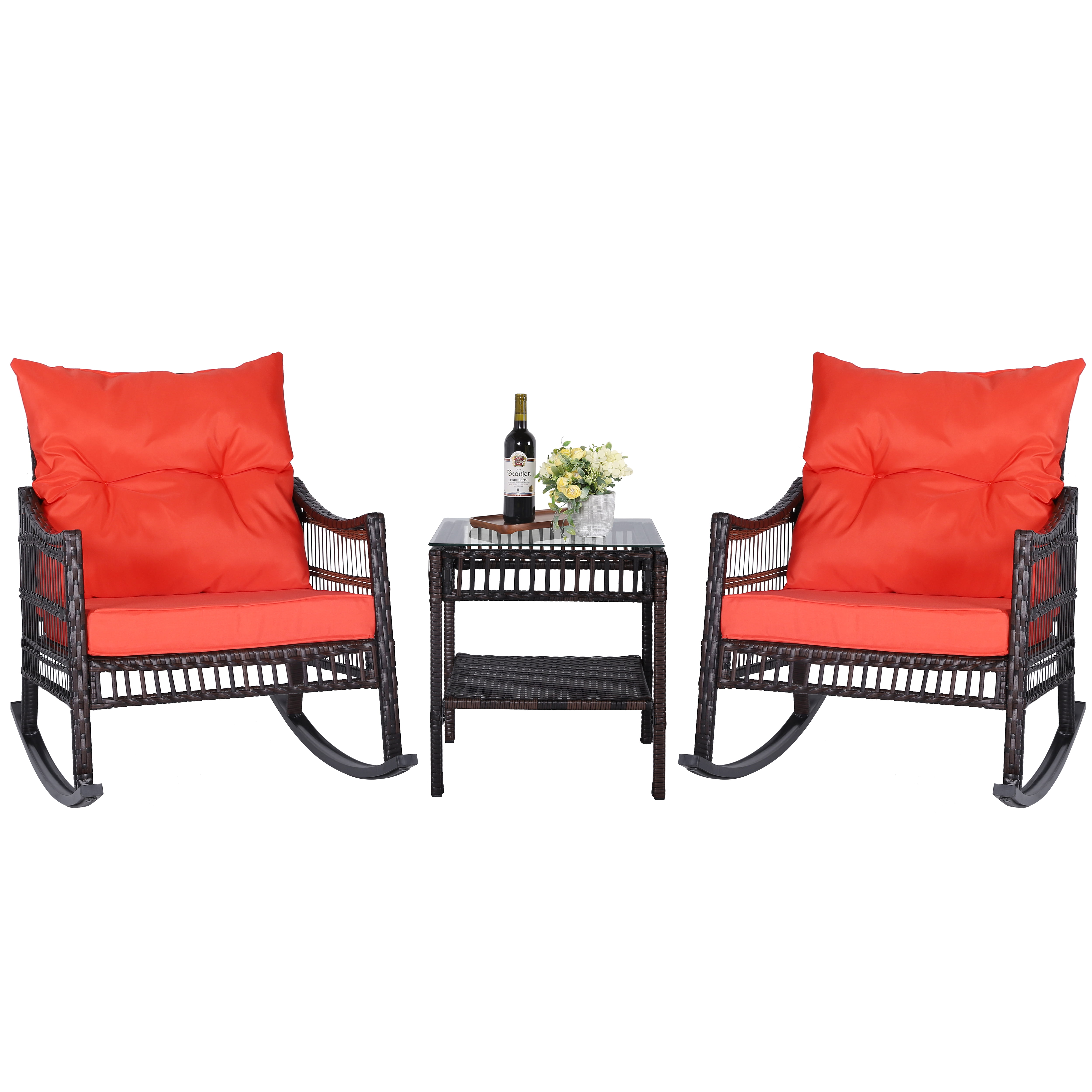 outdoor rocking chair bistro set