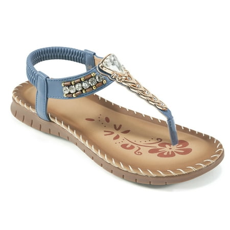 

Women s Flip Flops Comfortable Flats Sandals for Women Summer Elastic Ankle Strap Shoes